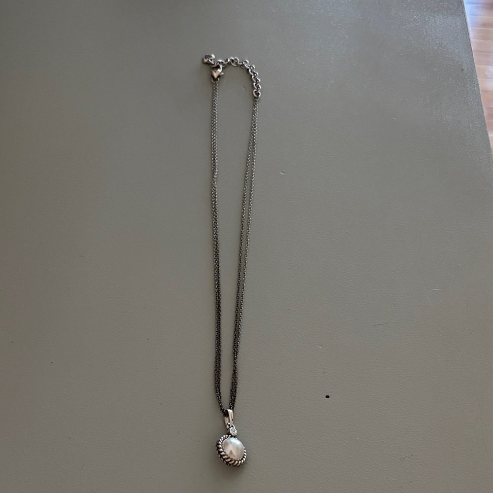 Brighton Silver Necklace with Pearl Pendant